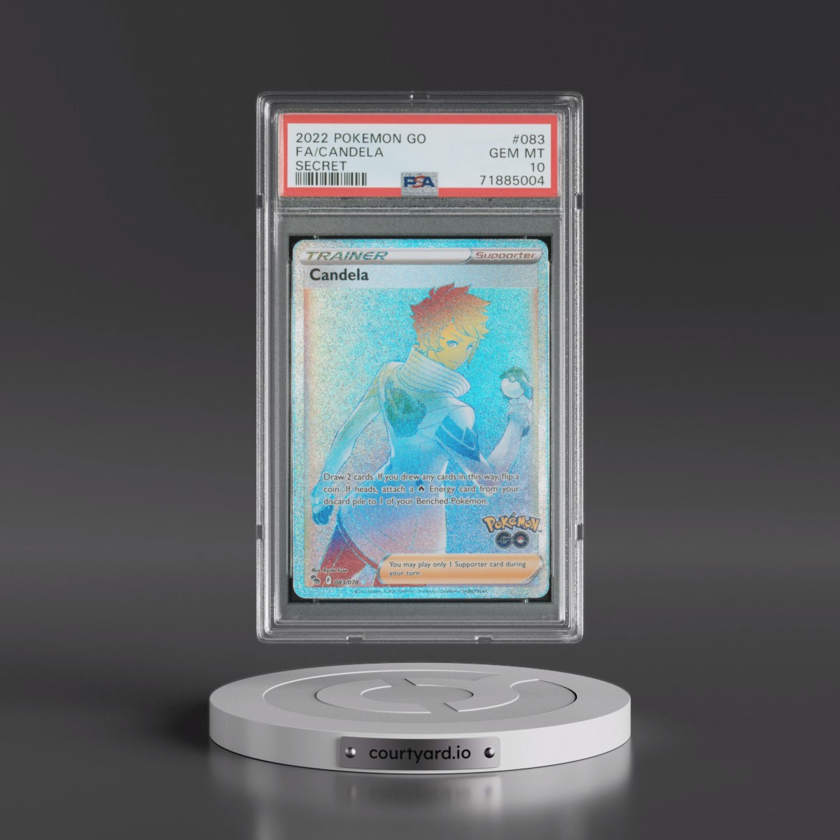 2022 Pokémon Go #083 Candela - Full Art Secret (PSA 10 GEM MINT)