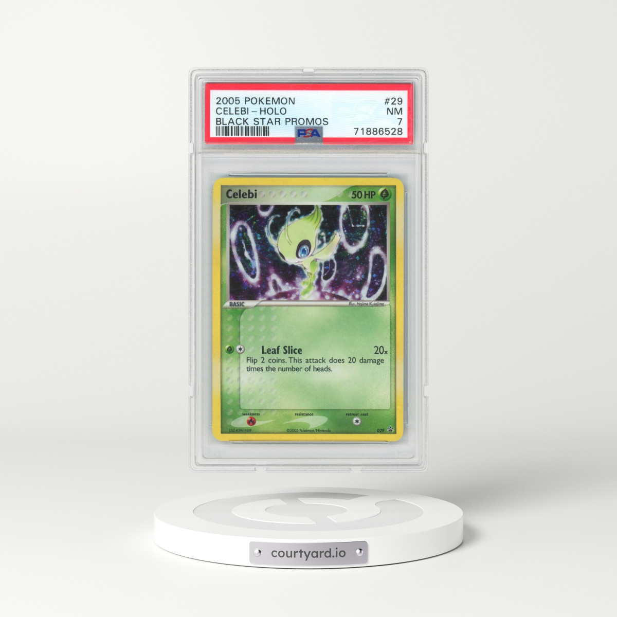 2005 Pokémon Black Star Promos #29 Celebi - Holo (PSA 7 NM)