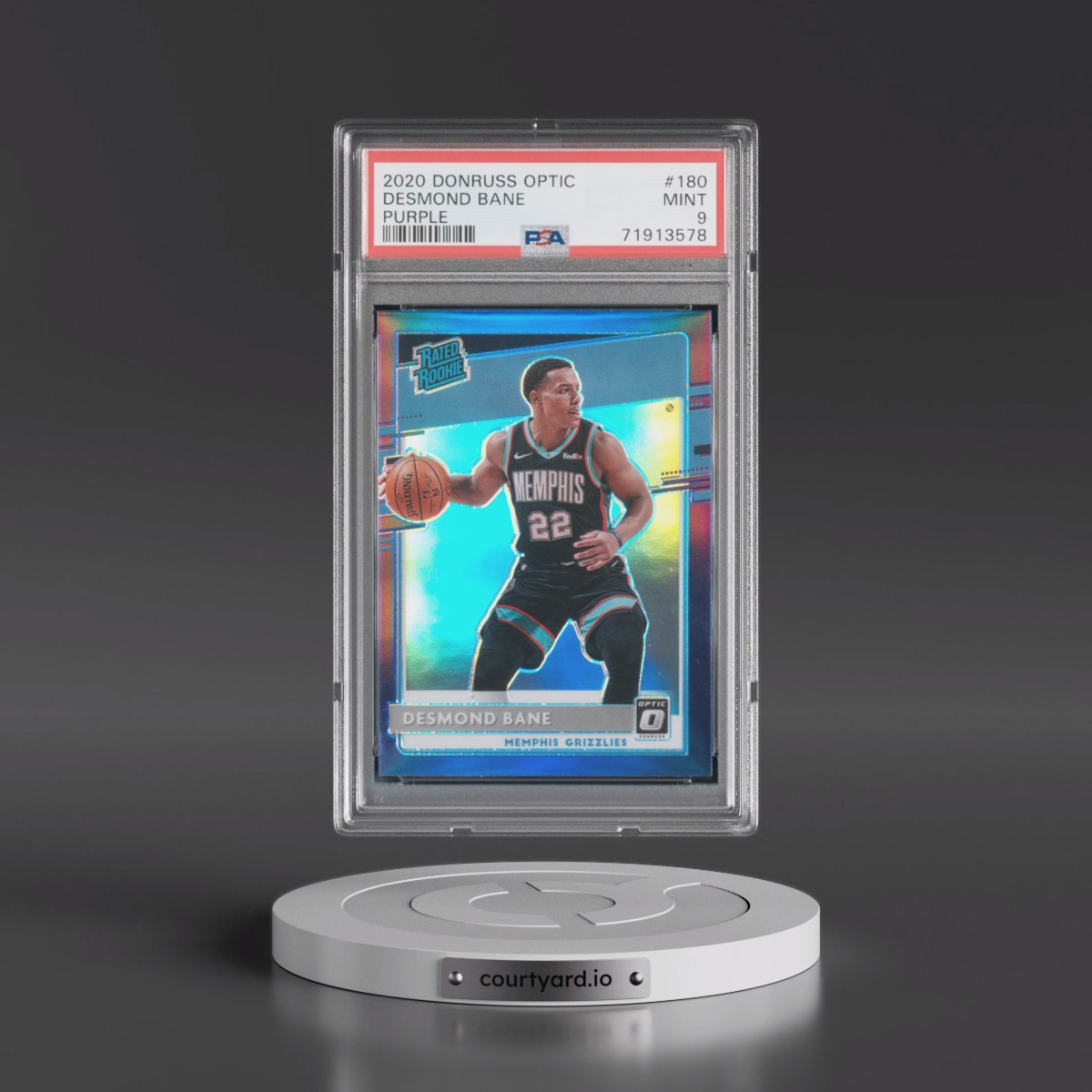 2020 Panini Donruss Optic Desmond Bane - Purple #180 PSA 9