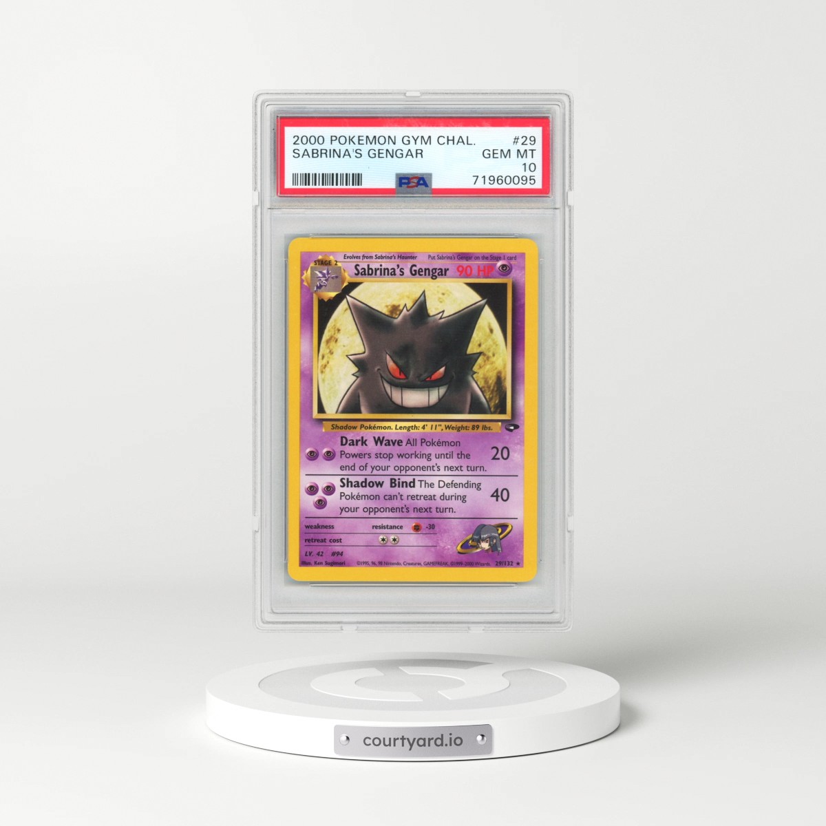 2000 Pokémon Gym Challenge #29 Sabrina's Gengar (PSA 10 GEM MINT)