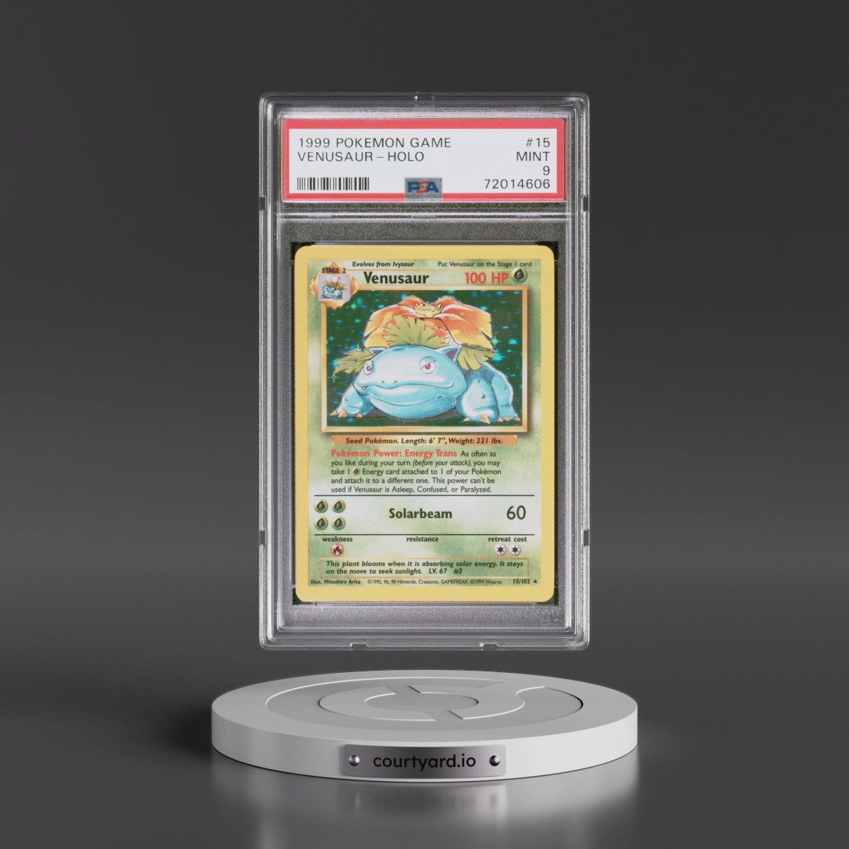 1999 Pokémon Game #15 Venusaur - Holo (PSA 9 MINT)