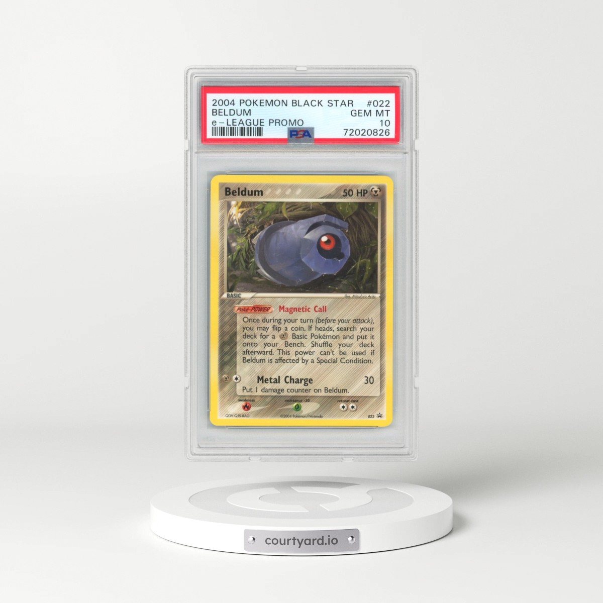2004 Pokémon Black Star Promo #022 Beldum - E-League (PSA 10 GEM MINT)