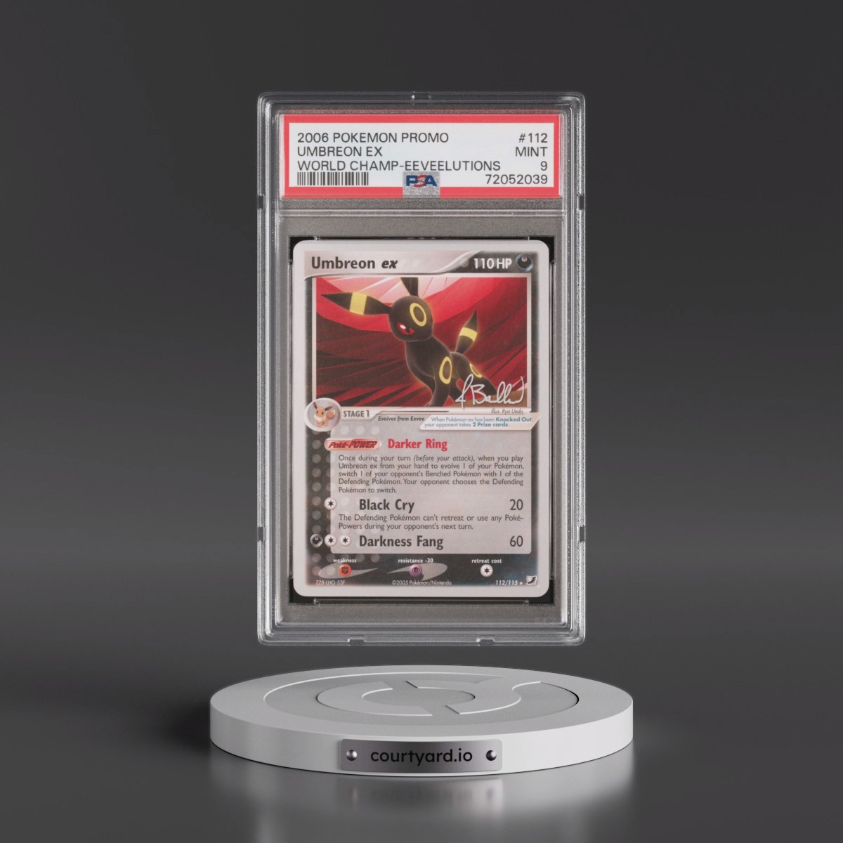 2006 Pokémon World Championships Promo #112 Umbreon EX - Holo Eeveelutions (PSA 9 MINT)