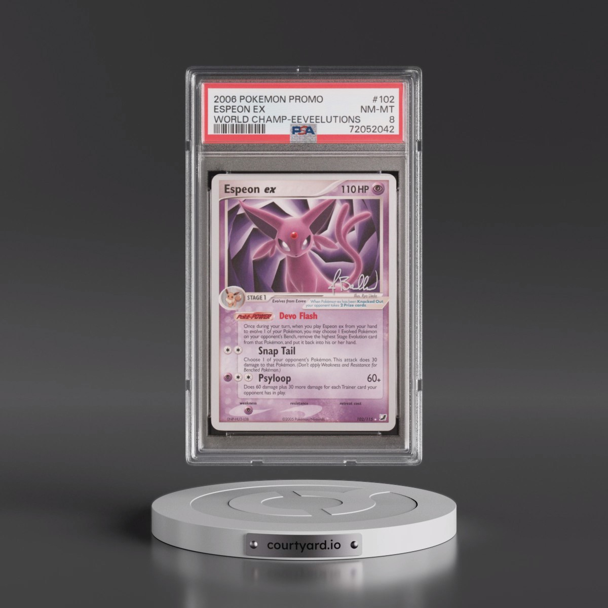 2006 Pokémon World Championships Promo #102 Espeon EX - Holo Eeveelutions (PSA 8 NM-MT)
