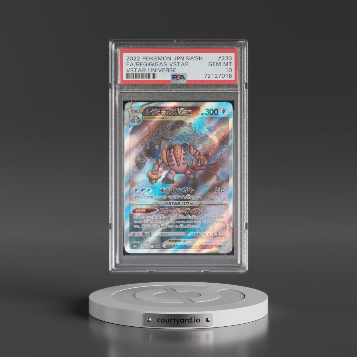 2022 Pokémon Sword & Shield Vstar Universe #233 Regigigas Vstar - Full Art (PSA 10 GEM MINT)