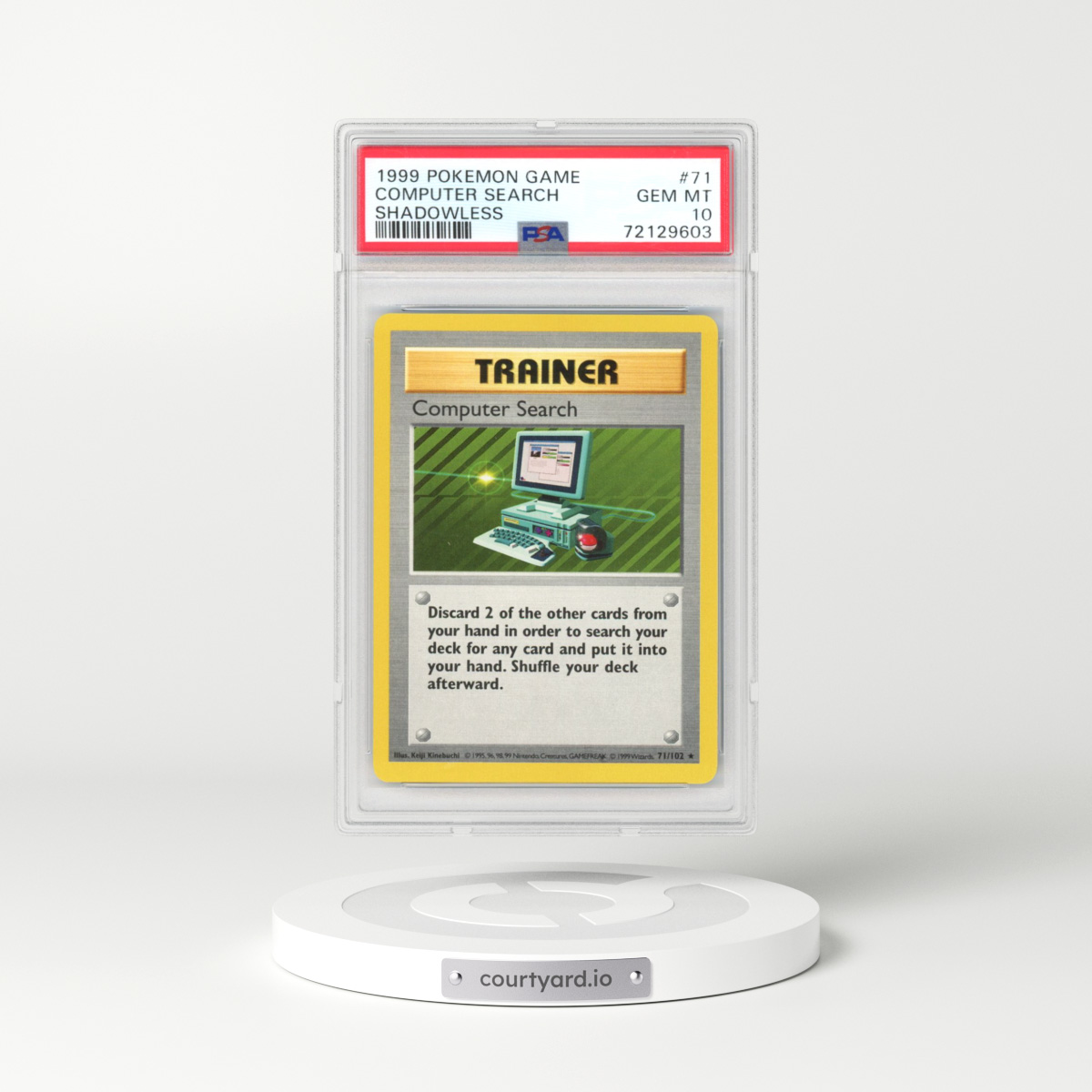 1999 Base Set #71 Computer Search - Shadowless Shadowless (PSA 10 GEM MINT)