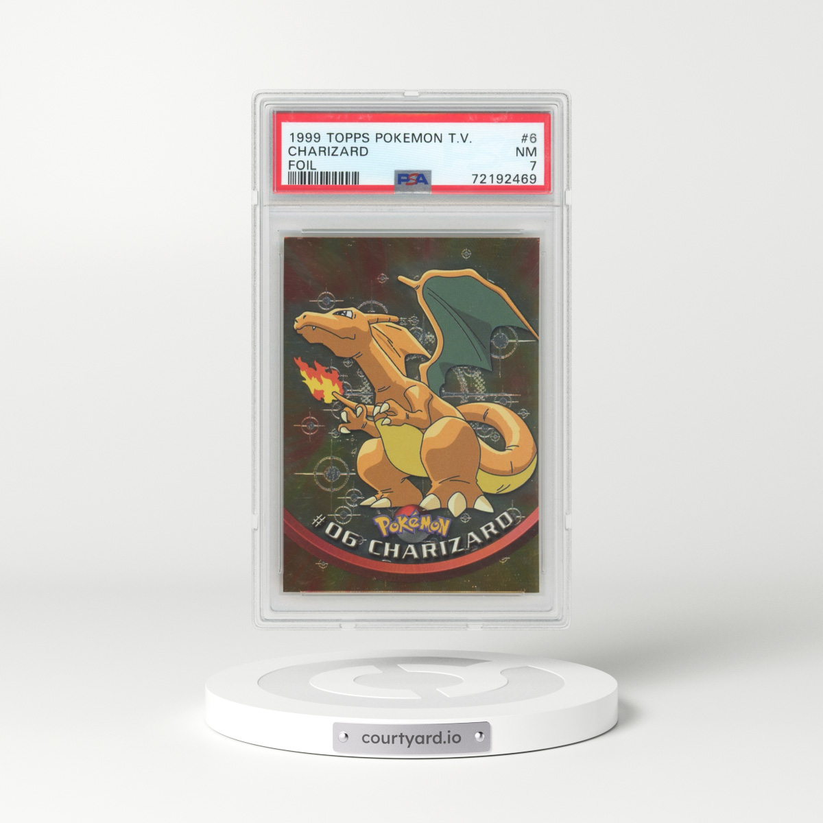 1999 Topps Pokémon TV #6 Charizard - Foil (PSA 7 NM)