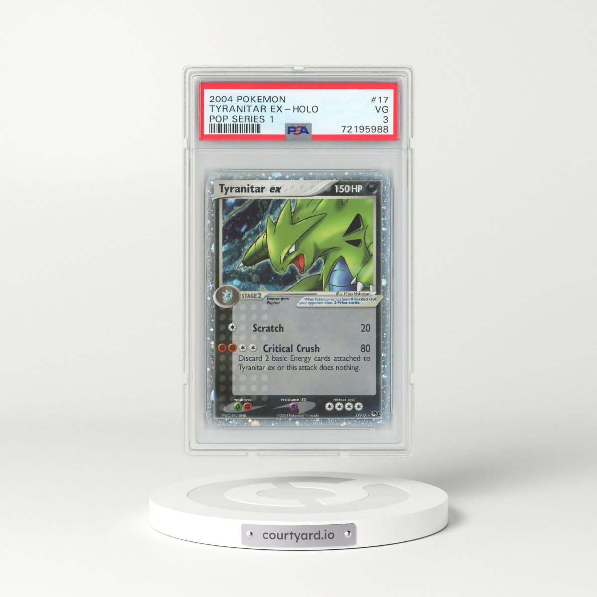2004 POP Series 1 #17 Tyranitar EX - Holo (PSA 3 VG)