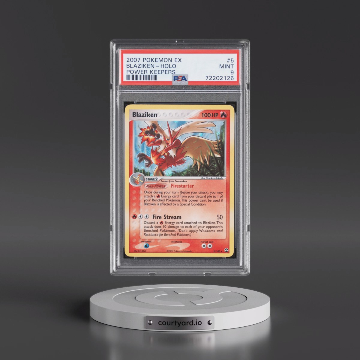 2007 Pokémon EX Power Keepers #5 Blaziken - Holo (PSA 9 MINT)