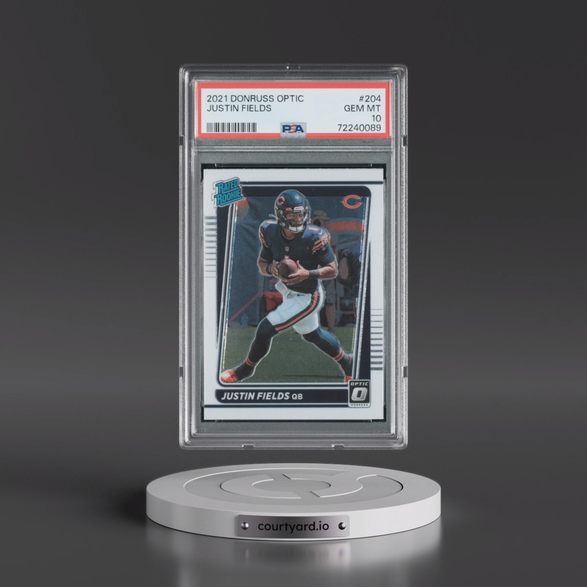 2021 Panini Donruss Optic #204 Justin Fields (PSA 10 GEM MINT)