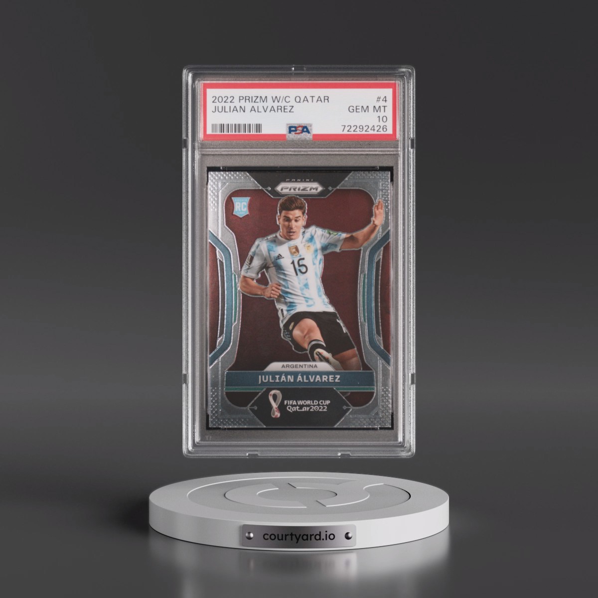 2022 Panini Prizm World Cup Qatar #4 Julian Alvarez (PSA 10 GEM MINT)