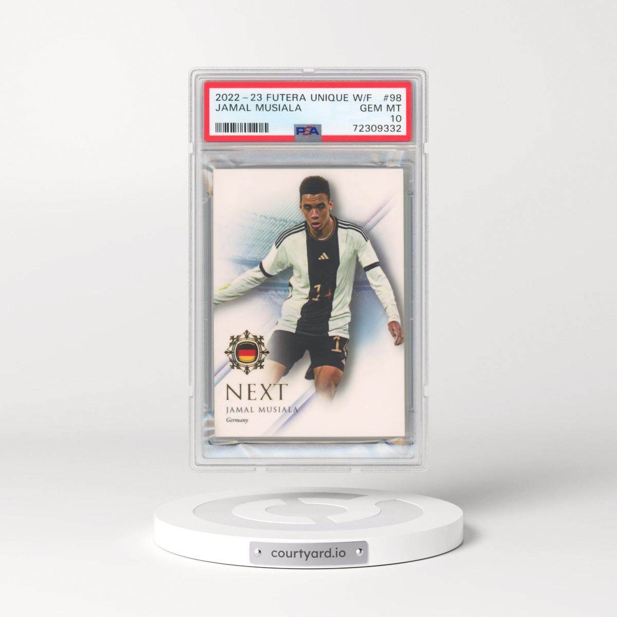 2023 Futera Unique W/F #98 Jamal Musiala (PSA 10 GEM MINT)