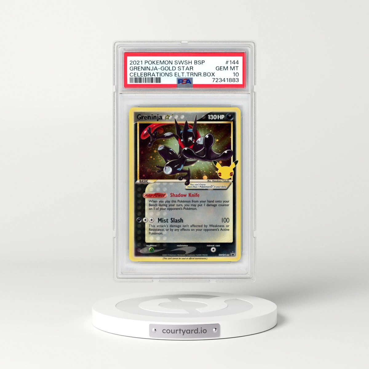 2021 Pokémon Swsh Black Star Promo #144 Greninja-Gold Star - Celebrations Elite Trainer Box (PSA 10 GEM MINT)