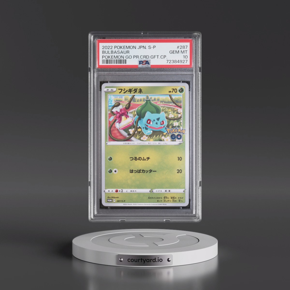 2022 Pokémon S Promo #287 Bulbasaur - Pokemon Go Promo Card Gift Campaign (PSA 10 GEM MINT)