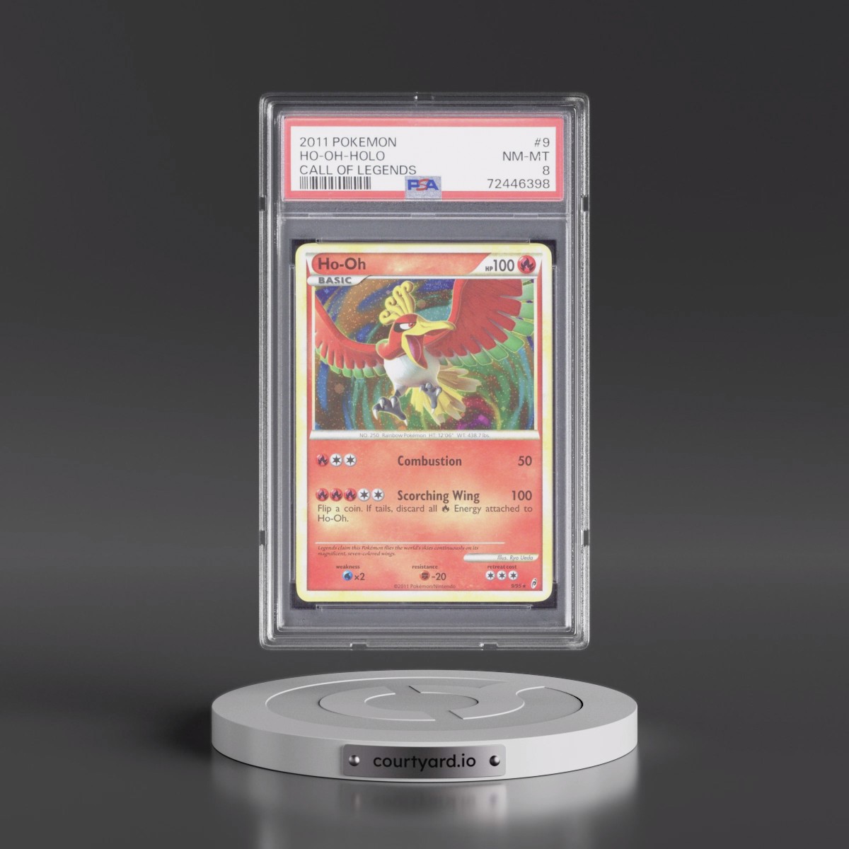 2011 Pokémon Call of Legends #9 HO-Oh - Holo (PSA 8 NM-MT)