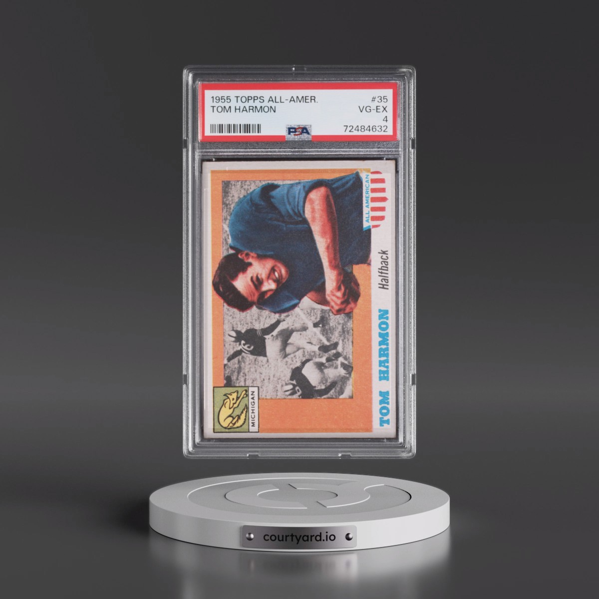 1955 Topps All-Amer. #35 Tom Harmon (PSA 4 VG-EX)