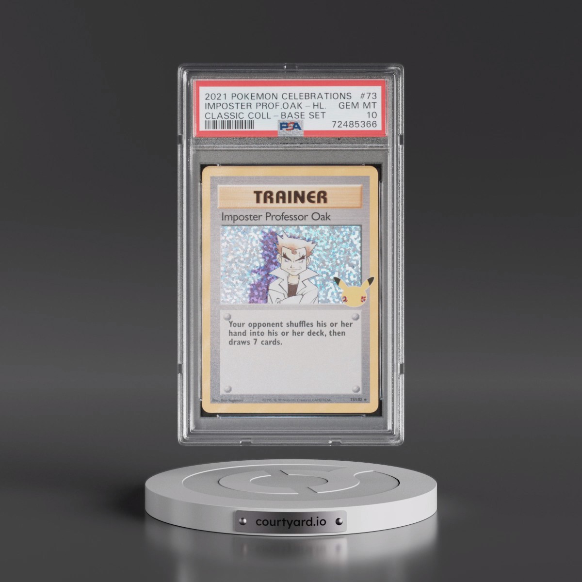 2021 Pokémon Celebrations Classic Collection #73 Imposter Professor Oak - Holo (PSA 10 GEM MINT)