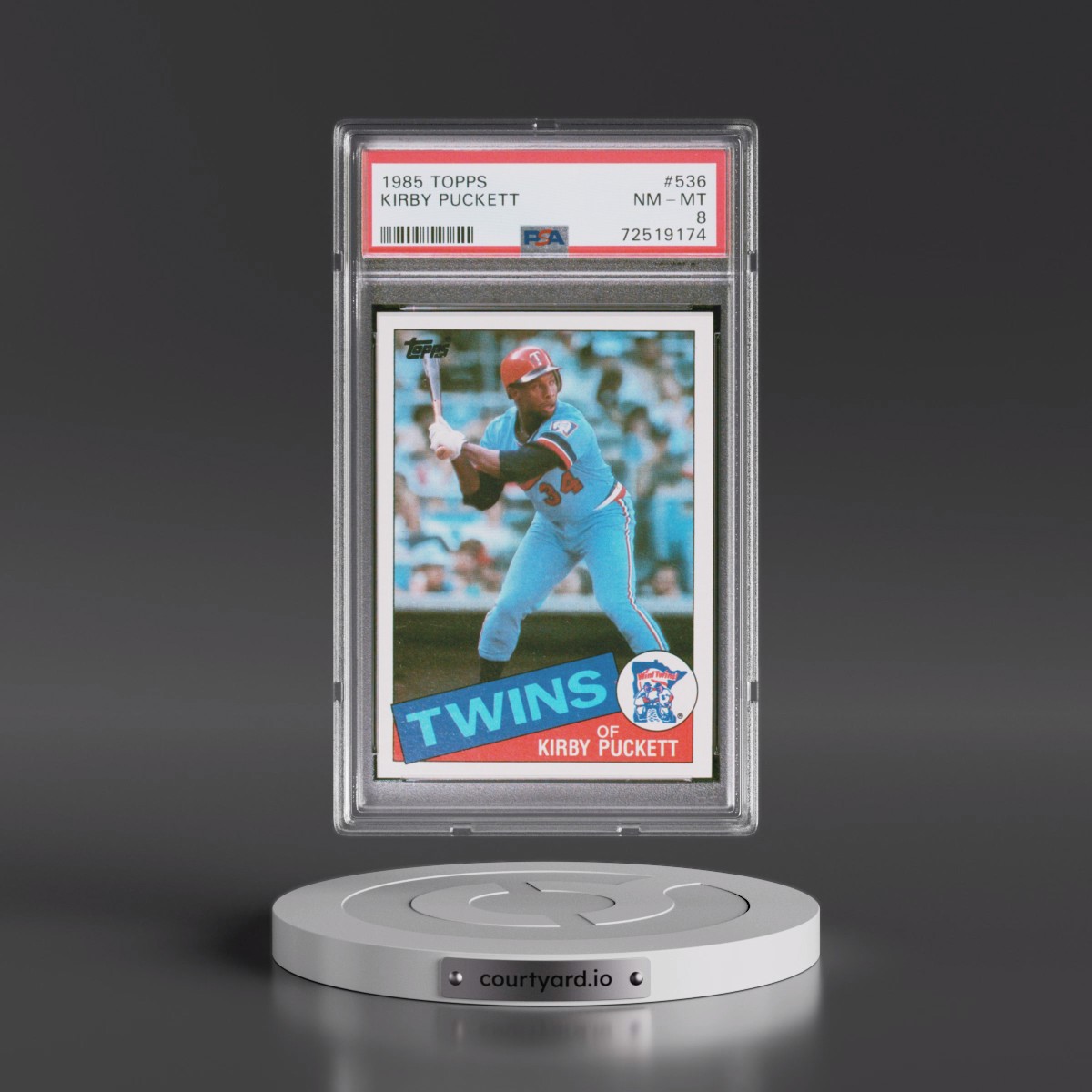 1985 Topps #536 Kirby Puckett (PSA 8 NM-MT)