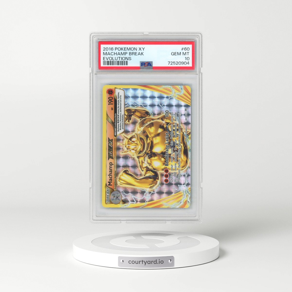 2016 Pokémon XY Evolutions #60 Machamp Break (PSA 10 GEM MINT)