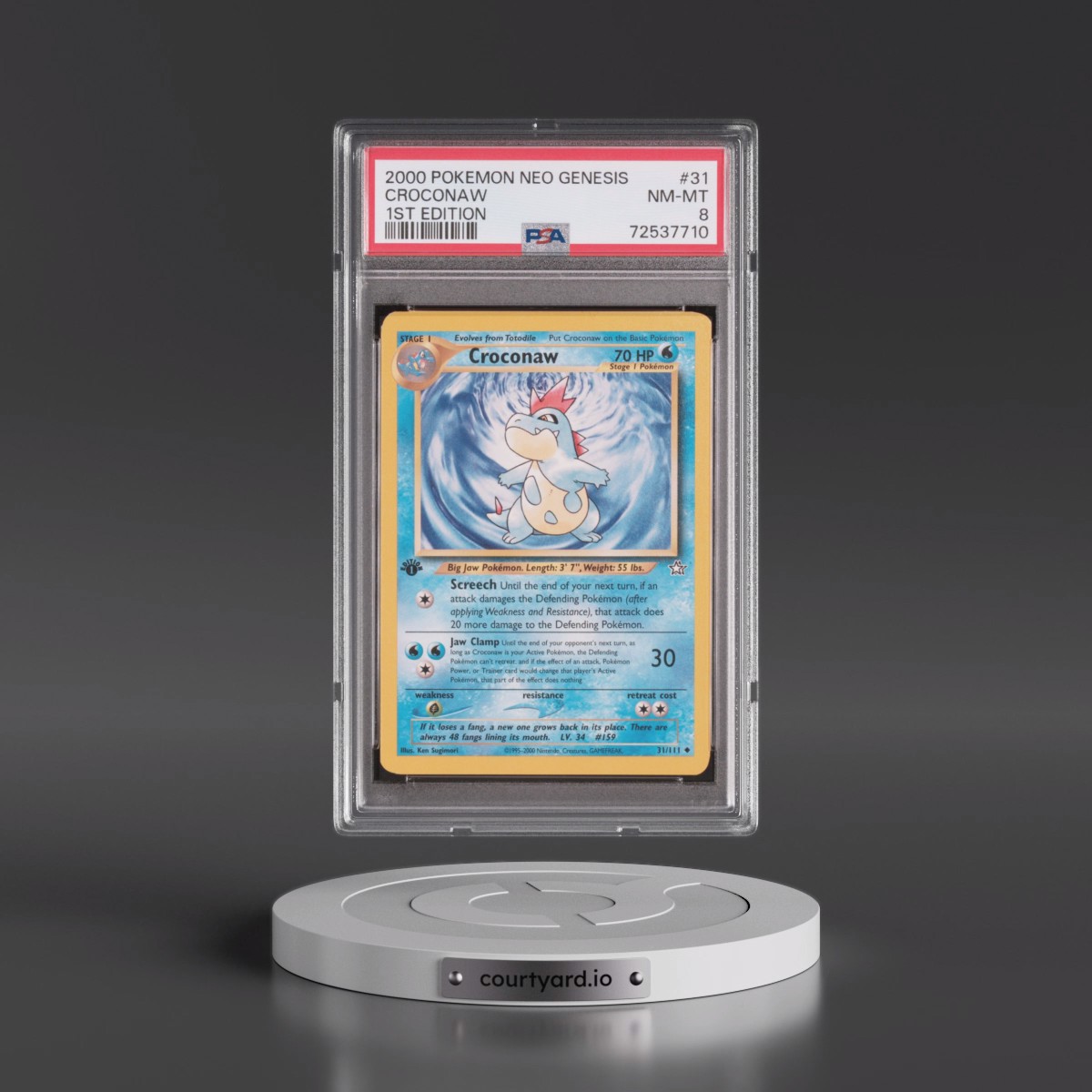 2000 Pokémon Neo Genesis #31 Croconaw - 1st Edition (PSA 8 NM-MT)