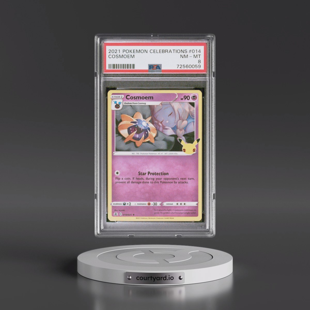 2021 Pokémon Celebrations #014 Cosmoem (PSA 8 NM-MT)