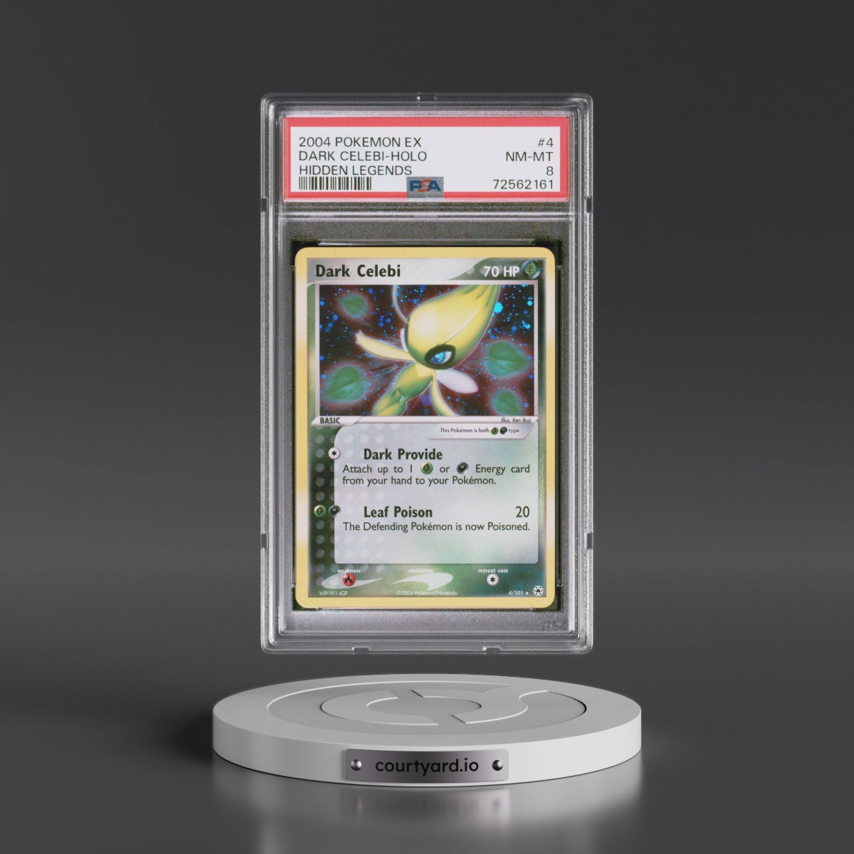 2004 Pokémon EX Hidden Legends #4 Dark Celebi - Holo (PSA 8 NM-MT)