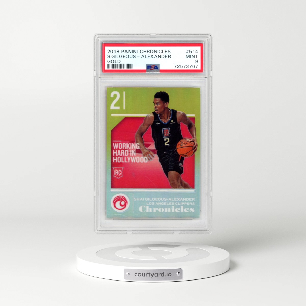 2018 Panini Chronicles #514 Shai Gilgeous-Alexander - Gold (PSA 9 MINT)