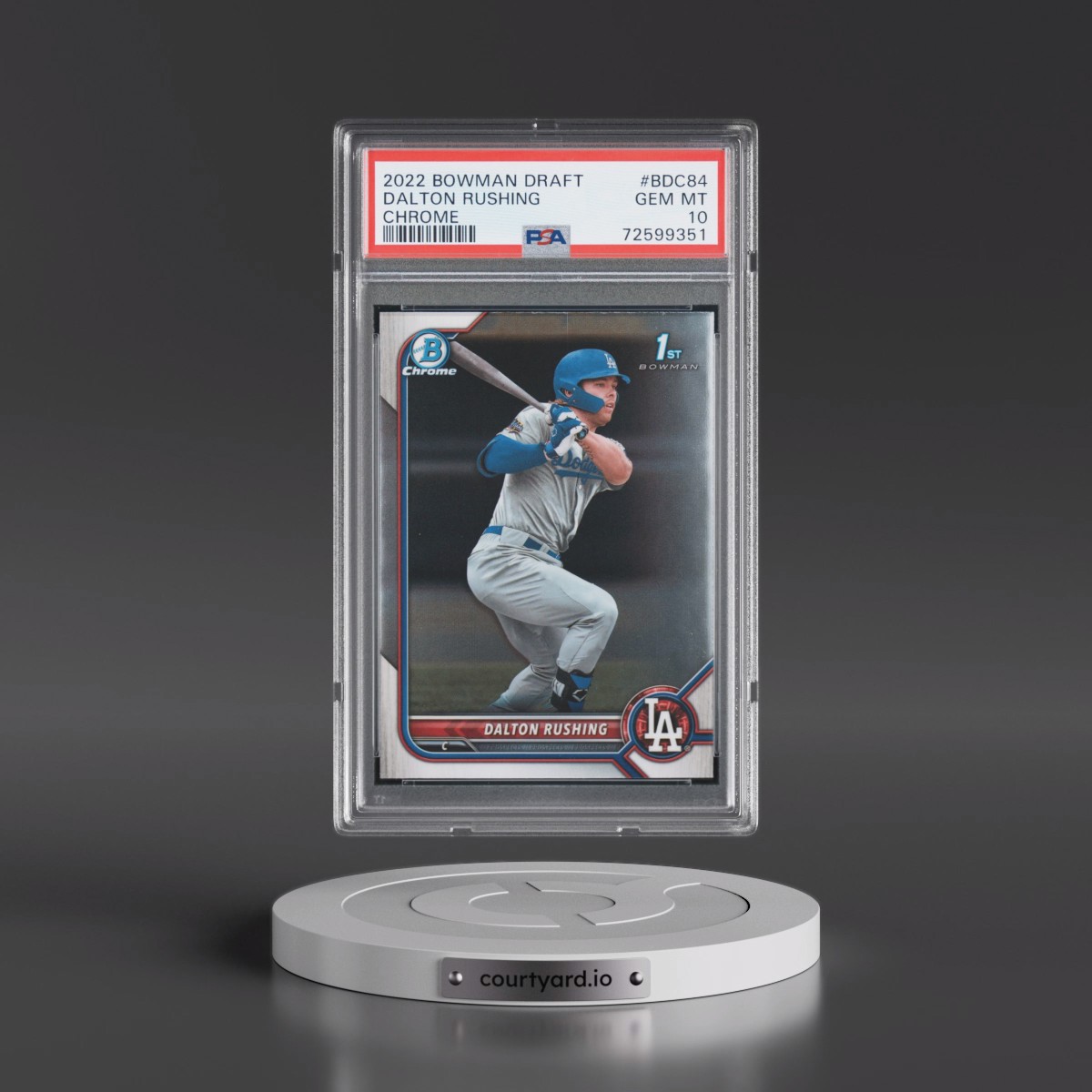 2022 Bowman Draft #BDC84 Dalton Rushing - Chrome (PSA 10 GEM MINT)