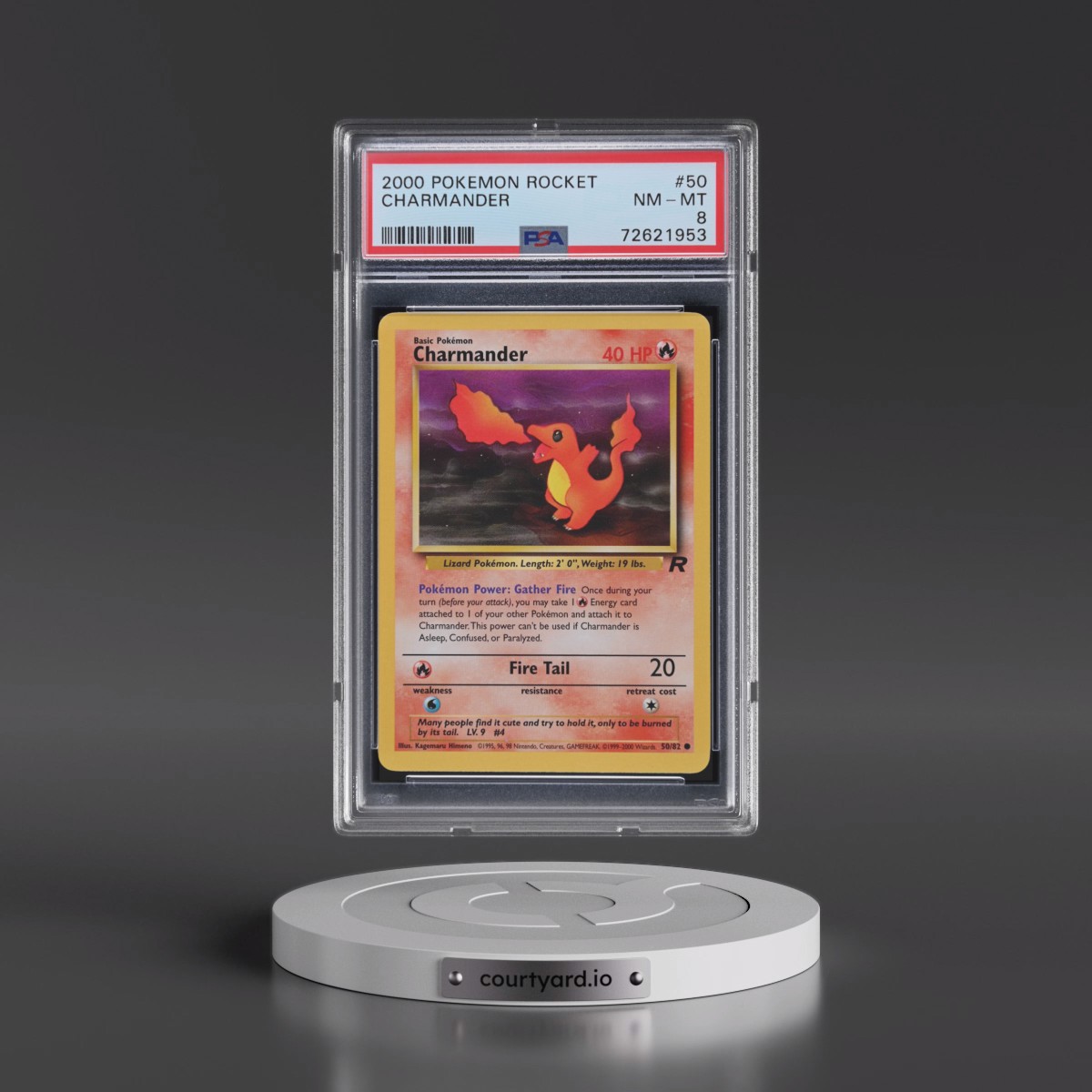 2000 Pokémon Rocket #50 Charmander (PSA 8 NM-MT)