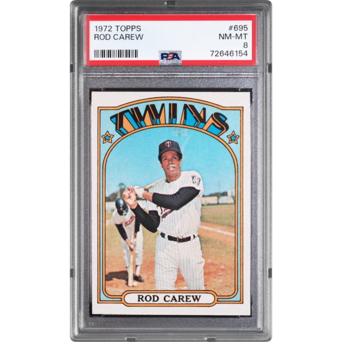 1972 Topps #695 Rod Carew (PSA 8 NM-MT)