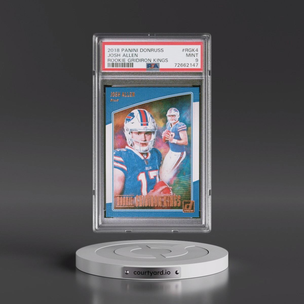 2018 Panini Donruss Rookie Gridiron Kings #RGK4 Josh Allen (PSA 9 MINT)