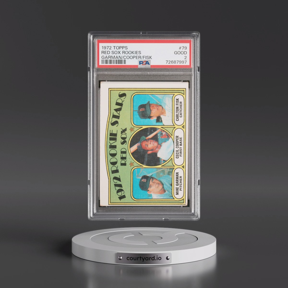 1972 Topps #79 Red Sox Rookies - Garman/Cooper/Fisk (PSA 2 GOOD)