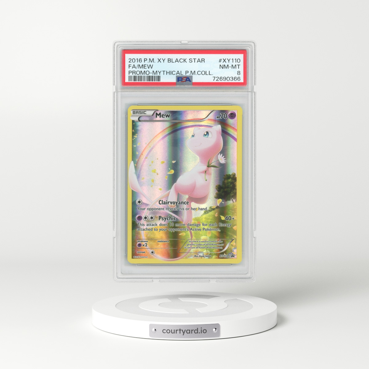 2016 XY Promos #XY110 Mew - Full Art Holo (PSA 8 NM-MT)