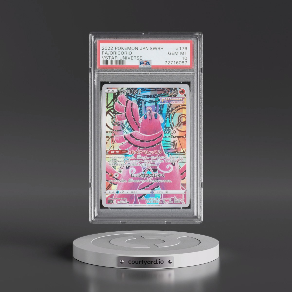 2022 Pokémon Sword & Shield Vstar Universe #176 Oricorio - Full Art (PSA 10 GEM MINT)