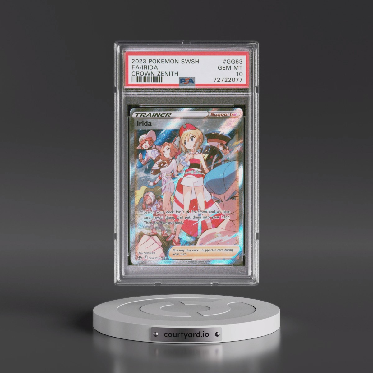 2023 Pokémon Sword and Shield Crown Zenith #GG63 Irida - Full Art (PSA 10 GEM MINT)