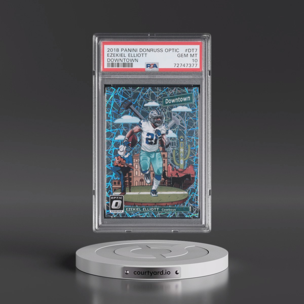 2018 Panini Donruss Optic Downtown Ezekiel Elliott #DT7 PSA 10