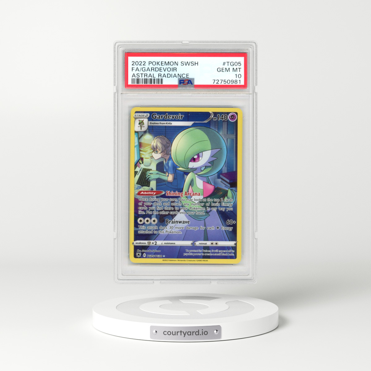 2022 Pokémon Sword & Shield Astral Radiance #TG05 Gardevoir - Full Art (PSA 10 GEM MINT)
