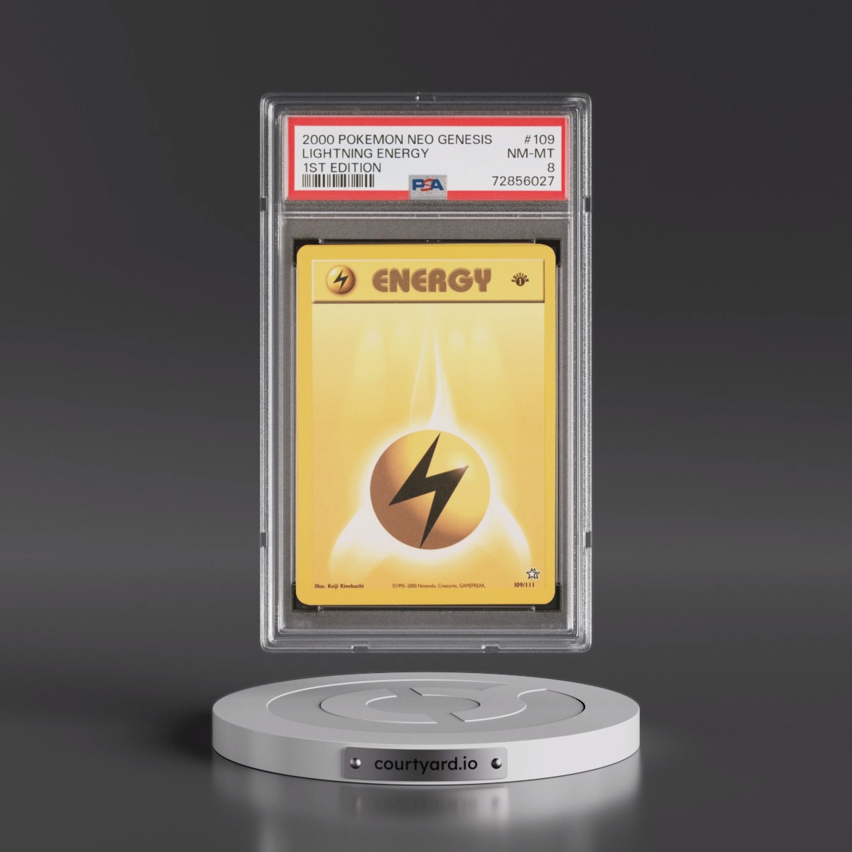 2000 Pokémon Neo Genesis #109 Lightning Energy - 1st Edition (PSA 8 NM-MT)