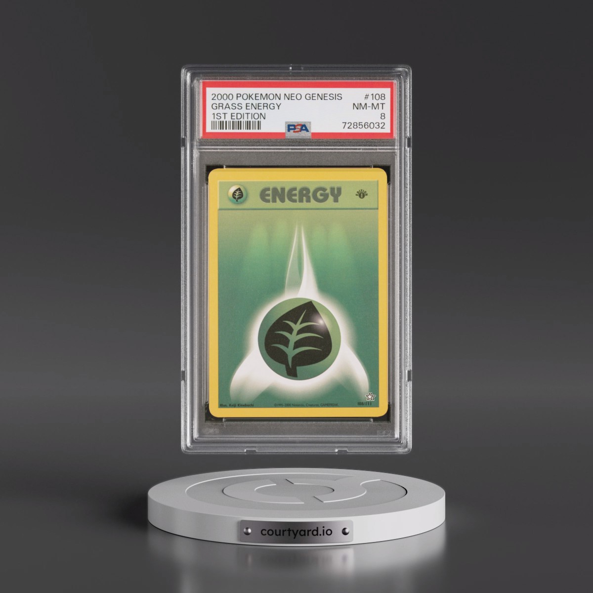 2000 Pokémon Neo Genesis #108 Grass Energy - 1st Edition (PSA 8 NM-MT)