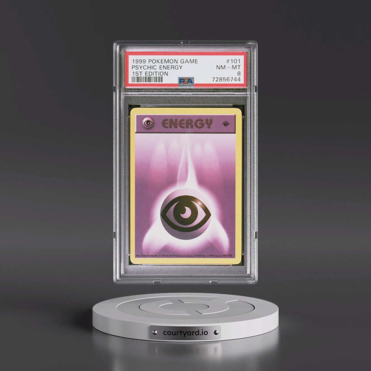 1999 Pokémon Game #101 Psychic Energy - 1st Edition (PSA 8 NM-MT)