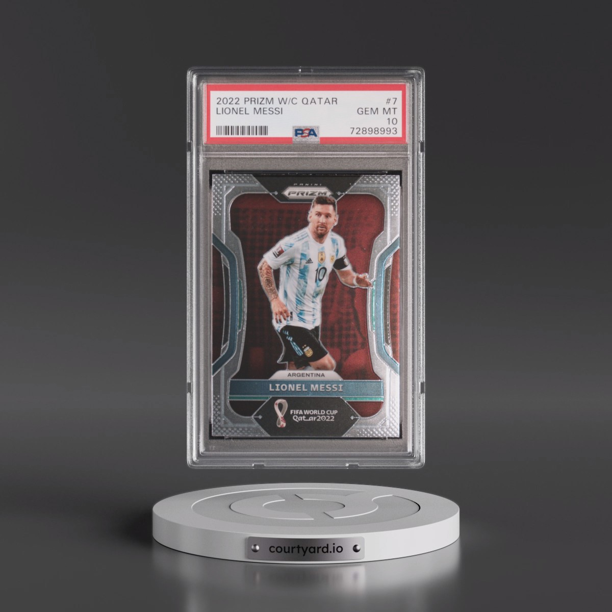 2022 Panini Prizm World Cup Qatar #7 Lionel Messi (PSA 10 GEM MINT)