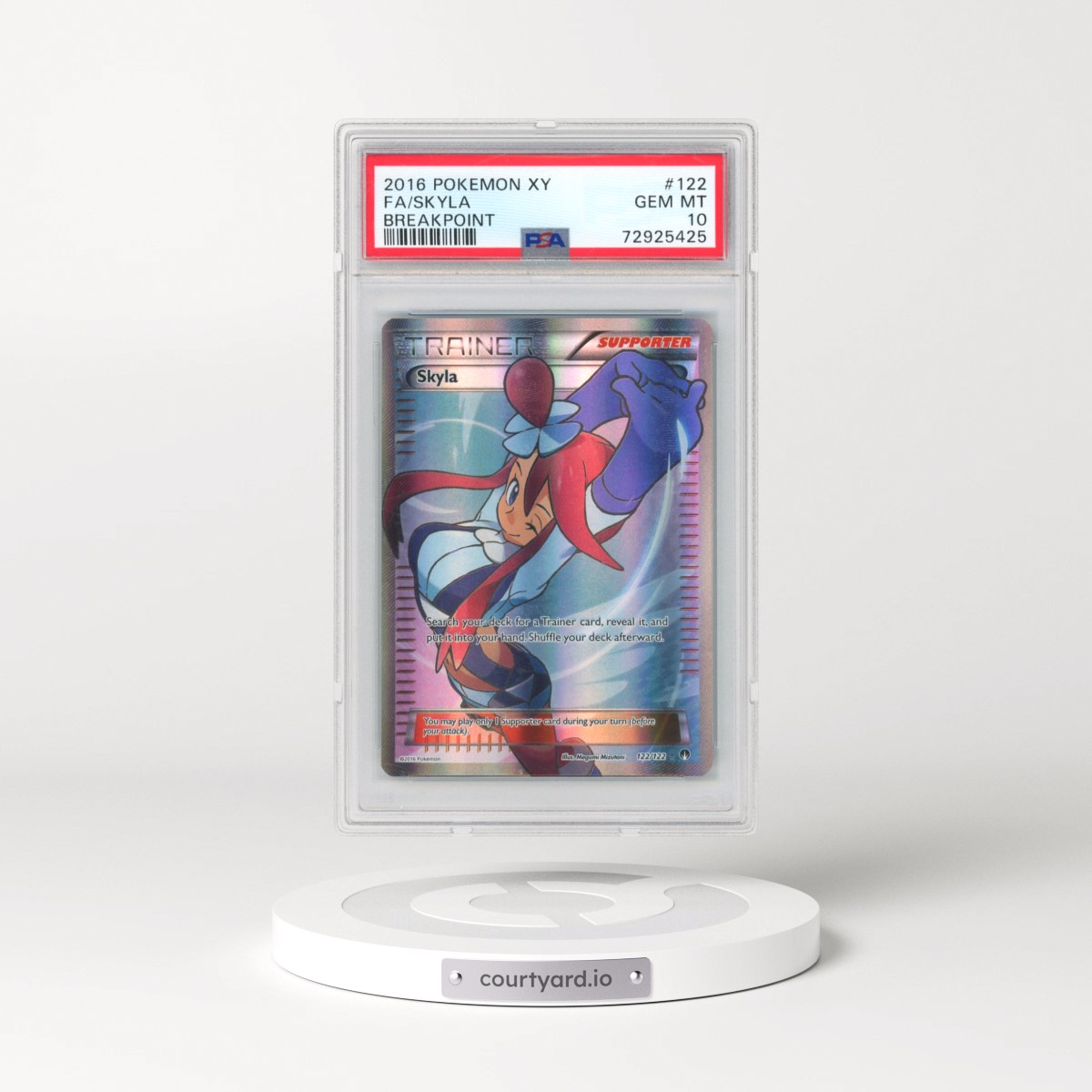2016 Pokémon XY Breakpoint #122 Skyla - Full Art (PSA 10 GEM MINT)