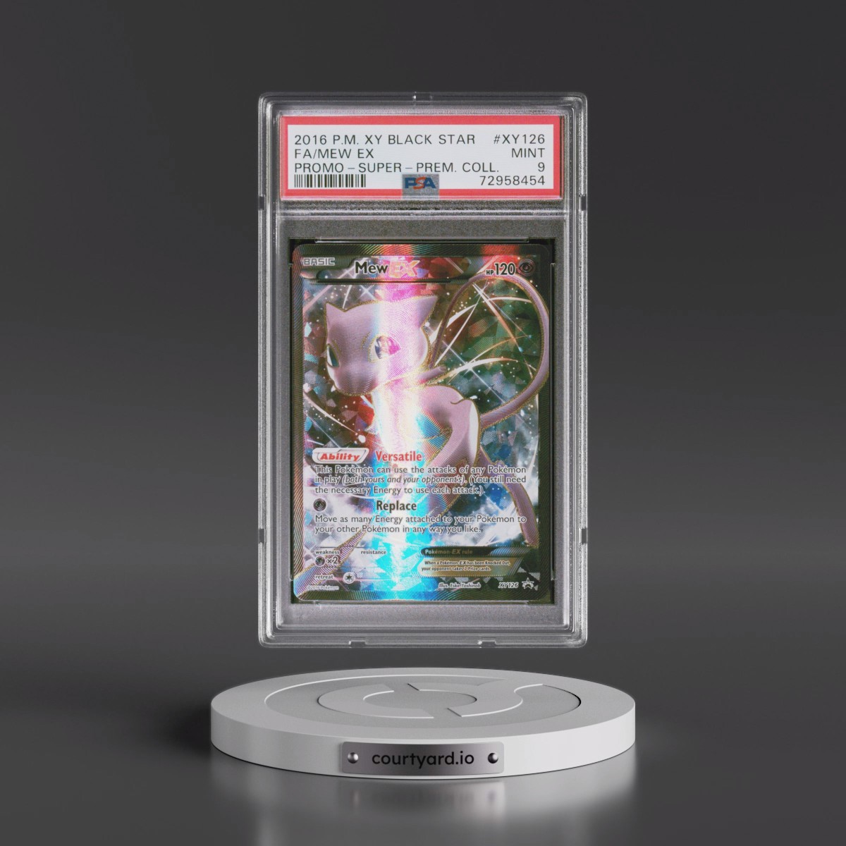 2016 Pokémon XY Black Star Promo #XY126 Mew EX - Holo Full Art Super-Premium Collection (PSA 9 MINT)