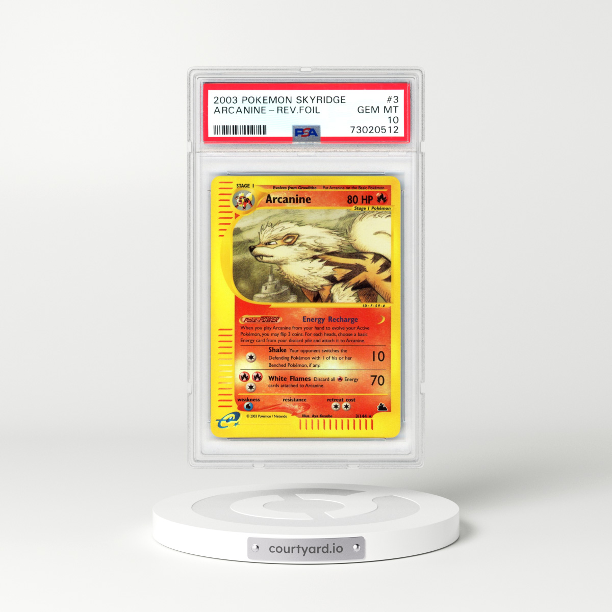 2003 Skyridge #3 Arcanine - Holo e-Card Symbol (PSA 10 GEM MINT)