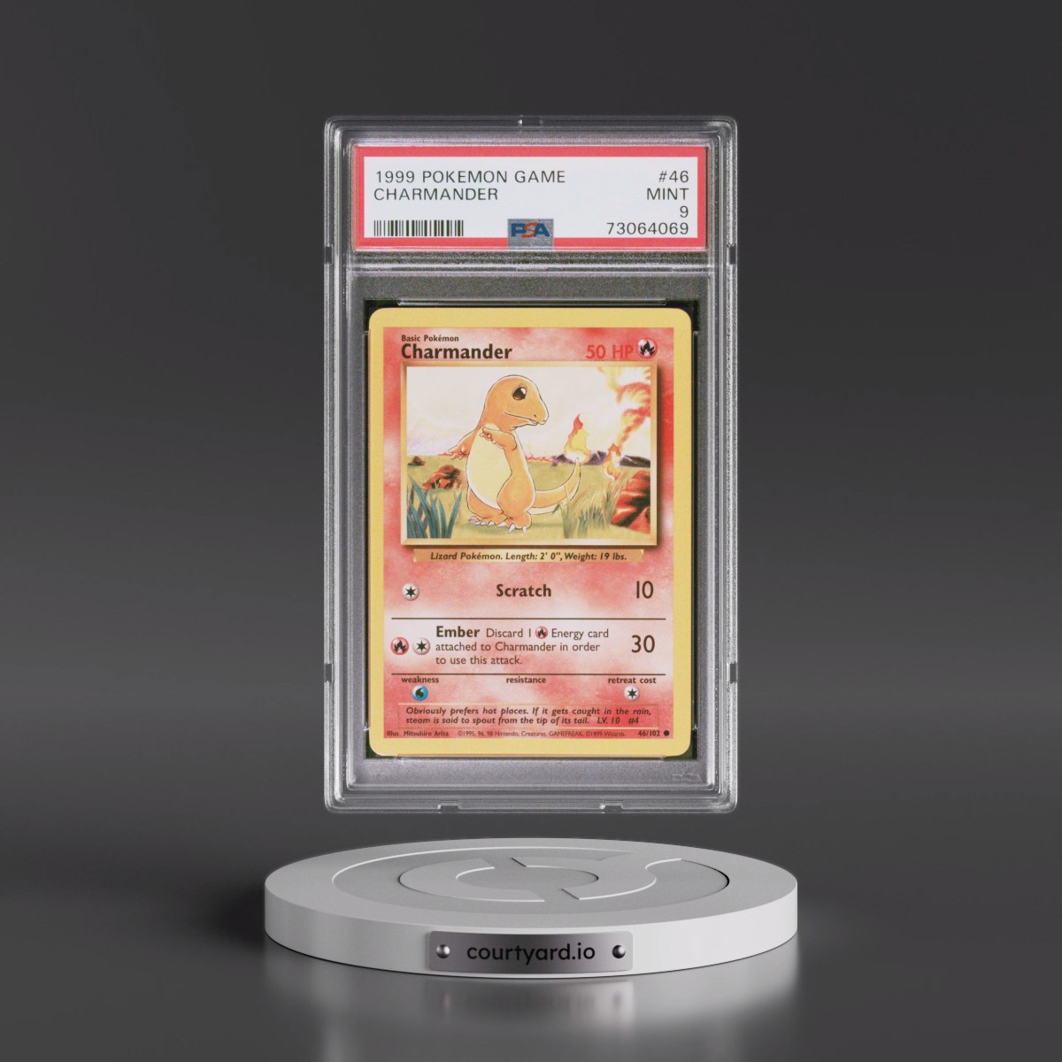 1999 Pokémon Game #46 Charmander (PSA 9 MINT)