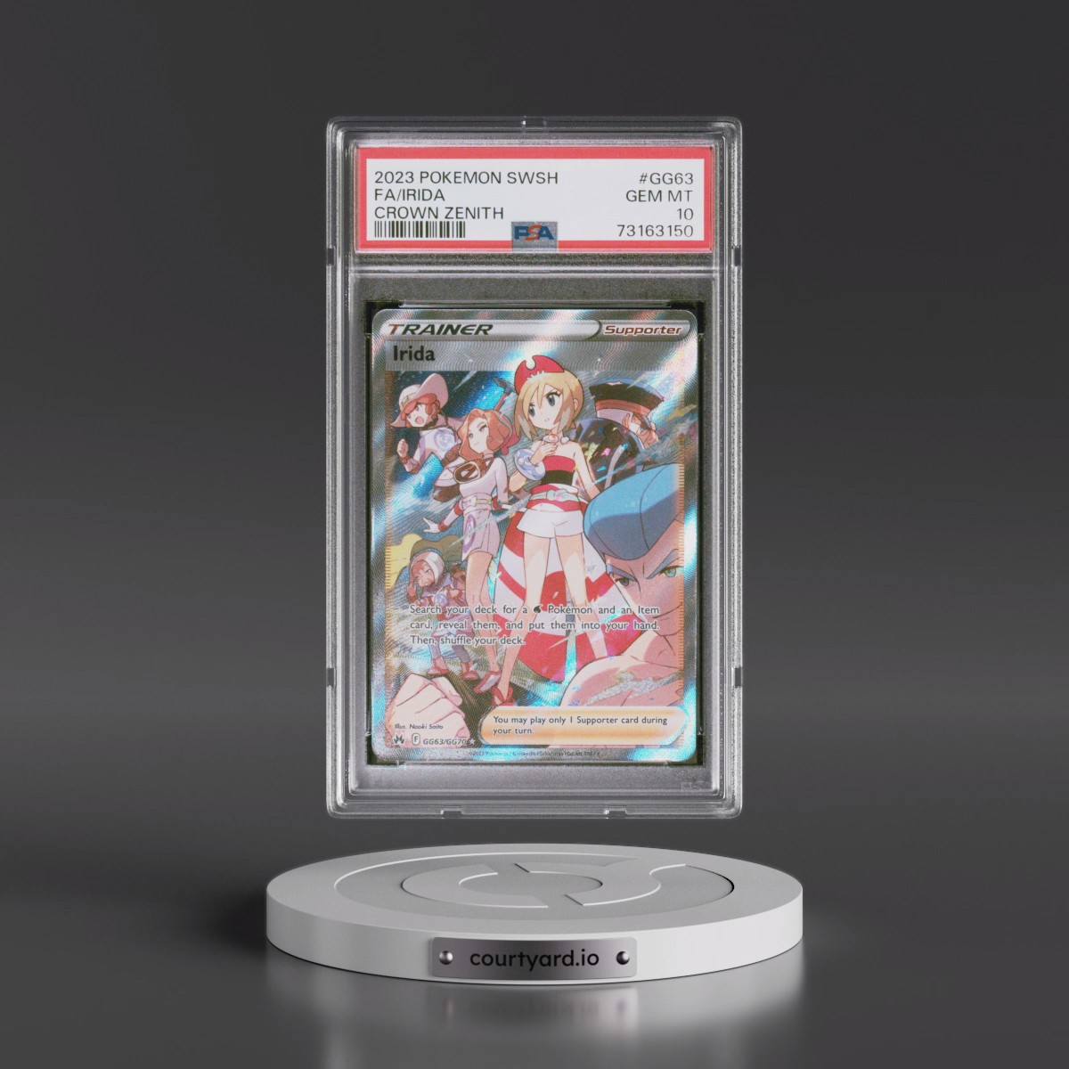 2023 Pokémon Sword and Shield Crown Zenith #GG63 Irida - Full Art (PSA 10 GEM MINT)