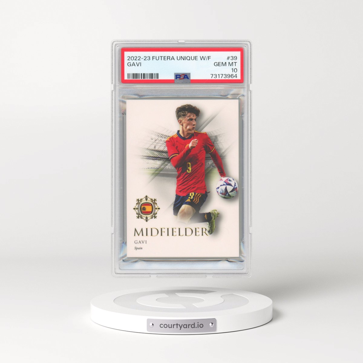 2023 Futera Unique W/F #39 Gavi (PSA 10 GEM MINT)