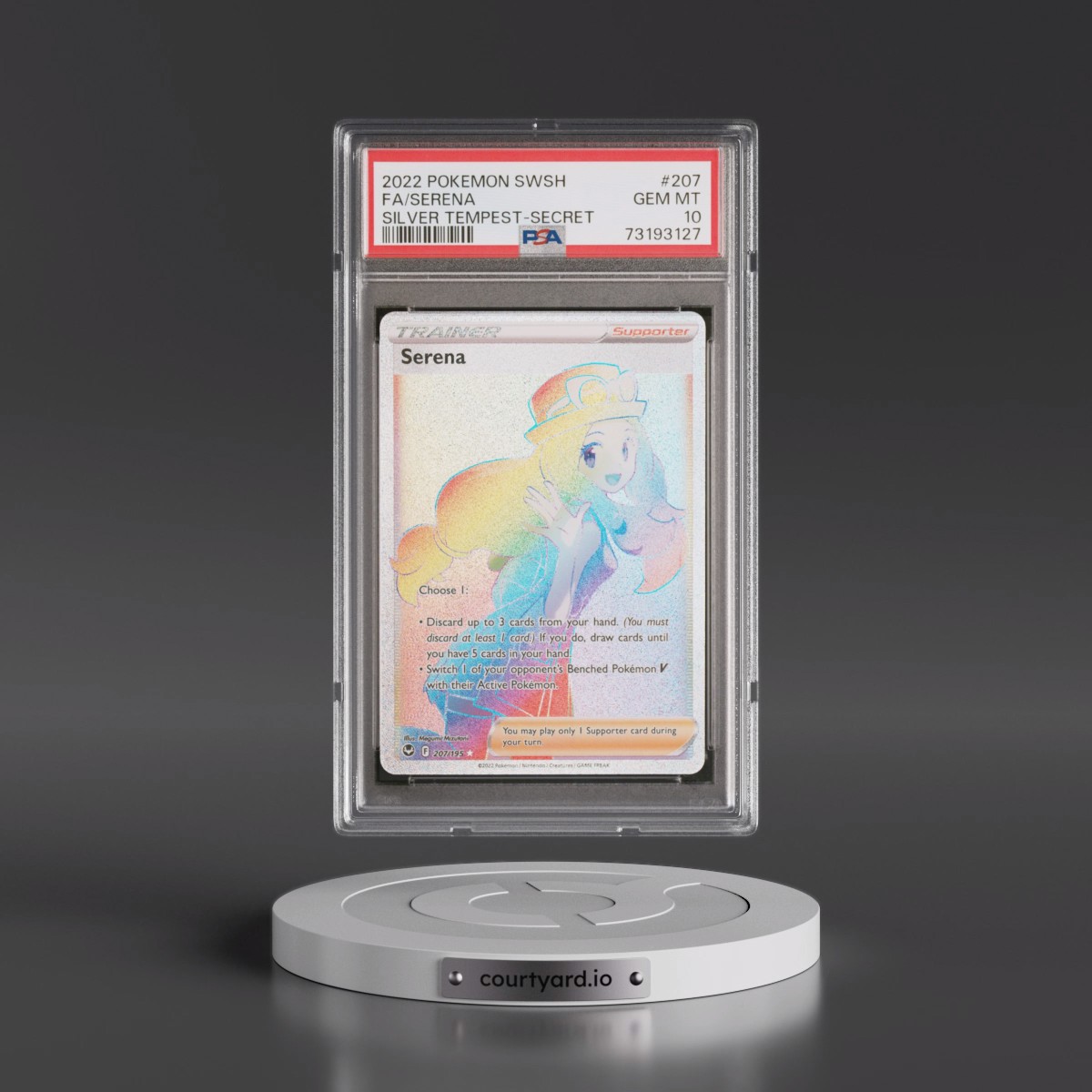 2022 Pokémon Sword & Shield Silver Tempest #207 Serena - Full Art Secret (PSA 10 GEM MINT)