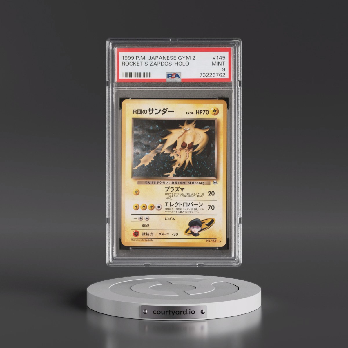 1999 Pokémon Gym 2 #145 Rocket's Zapdos - Holo (PSA 9 MINT)