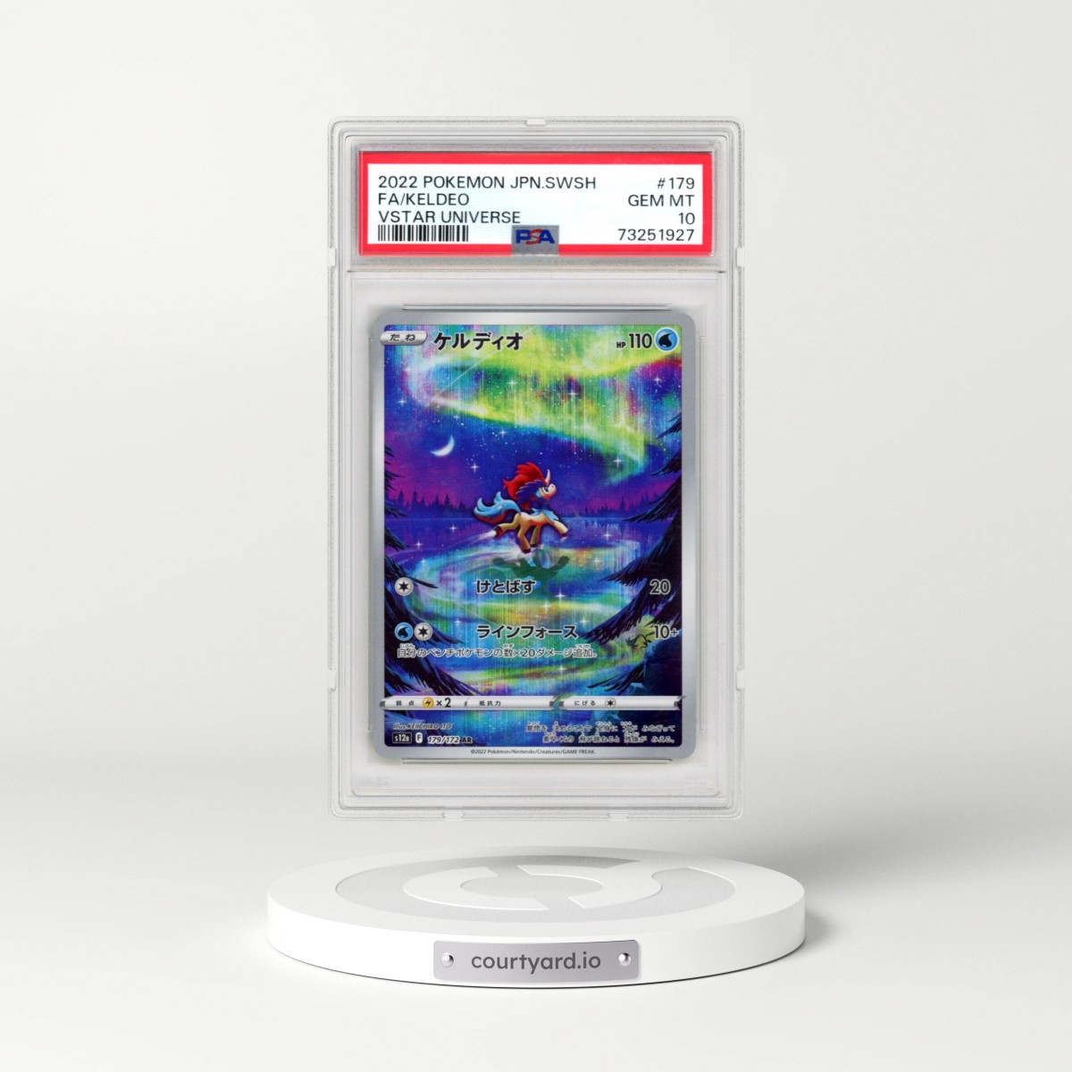 2022 Pokémon Sword & Shield Vstar Universe #179 Keldeo - Full Art (PSA 10 GEM MINT)